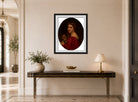 William-Adolphe Bouguereau Print, Marguerite (1868) displayed above a console table