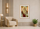 William-Adolphe Bouguereau Print, Ora Pro Nobis (1903) displayed in an Art Deco interior