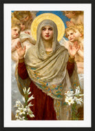 William-Adolphe Bouguereau Print, Ora Pro Nobis (1903) in a black frame