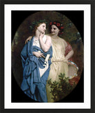 William-Adolphe Bouguereau Print, Philomela and Procne (1861) in a black frame