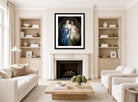 William-Adolphe Bouguereau Print, Philomela and Procne (1861) displayed in a Scandinavian living room