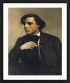 William-Adolphe Bouguereau Print, Portrait De Ferdinand Chaigneau in a black frame