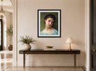 William-Adolphe Bouguereau Print, Portrait De Jeune Fille (1898) displayed above a console table
