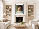 William-Adolphe Bouguereau Print, Portrait De Jeune Fille (1898) displayed in a Scandinavian living room