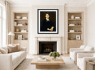 William-Adolphe Bouguereau Print, Portrait de Madame Hoskier (1865) displayed in a Scandinavian living room