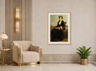 William-Adolphe Bouguereau Print, Portrait of Céline Geneviève displayed in an Art Deco interior