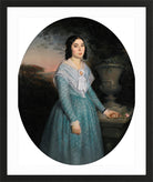 William-Adolphe Bouguereau Print, Portrait Of Marie-Célina Brieu (1846) in a black frame