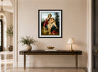 William-Adolphe Bouguereau Print, Sainte Famille (The Holy Family) (1863) displayed above a console table