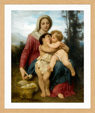 William-Adolphe Bouguereau Print, Sainte Famille (The Holy Family) (1863) in a light oak frame