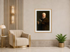 William-Adolphe Bouguereau Print, Self Portrait (1895) displayed in an Art Deco interior