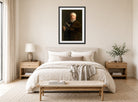 William-Adolphe Bouguereau Print, Self Portrait (1895) displayed above a bed