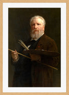 William-Adolphe Bouguereau Print, Self Portrait (1895) in a light oak frame
