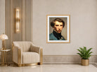 William-Adolphe Bouguereau Print, Self-Portrait displayed in an Art Deco interior