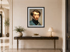 William-Adolphe Bouguereau Print, Self-Portrait displayed above a console table