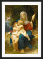 William-Adolphe Bouguereau Print, Study For Sainte Famille in a black frame