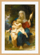 William-Adolphe Bouguereau Print, Study For Sainte Famille in a light oak frame