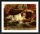 William-Adolphe Bouguereau Print, The Barque of Dante (After Delacroix) in a black frame