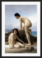 William-Adolphe Bouguereau Print, The Bathers (1884) in a black frame