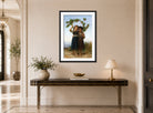 William-Adolphe Bouguereau Print, The Cherry Branch (1881) displayed above a console table
