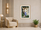 William-Adolphe Bouguereau Print, The Invasion (1892) displayed in an Art Deco interior
