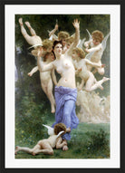 William-Adolphe Bouguereau Print, The Invasion (1892) in a black frame
