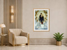 William-Adolphe Bouguereau Print, The Virgin With Angels (1900) displayed in an Art Deco interior