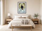 William-Adolphe Bouguereau Print, The Virgin With Angels (1900) displayed above a bed