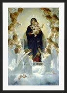 William-Adolphe Bouguereau Print, The Virgin With Angels (1900) in a black frame