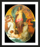 William-Adolphe Bouguereau Print, Venus Triumphant (1857) in a black frame