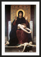 William-Adolphe Bouguereau Print, Virgin Comforter (1875) in a black frame
