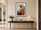 William-Adolphe Bouguereau Print, Yvonne (1896) displayed above a console table