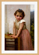 William-Adolphe Bouguereau Print, Yvonne (1896) in a light oak frame
