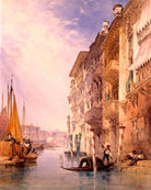 William Callow Print, A Gondola on the Grand Canal, Venice (1866) as an unframed print