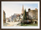 William Callow Print, A view of St Pier, Caen, France (1865) in a brown frame