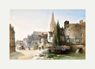 William Callow Print, A view of St Pier, Caen, France (1865) with an off-white border for rolled canvas