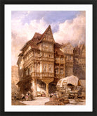 William Callow Print, Albrecht Durer’s House at Nuremberg (1875) in a black frame