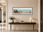 William Callow Print, Blois on the Loire (1856) displayed above a console table