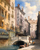William Callow Print, Canal Barataria, Venice (1885) as an unframed print