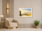 William Callow Print, Castel Sant’Angelo, Rome displayed in an Art Deco interior