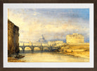 William Callow Print, Castel Sant’Angelo, Rome in a brown frame