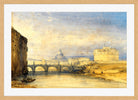 William Callow Print, Castel Sant’Angelo, Rome in an oak frame