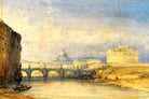 William Callow Print, Castel Sant’Angelo, Rome as an unframed print