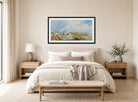 William Callow Print, Château de Lourdes (1836) displayed above a bed