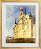 William Callow Print, Chateau d’Ecouen (1833) in a gold frame