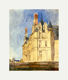 William Callow Print, Chateau d’Ecouen (1833) with an off-white border for rolled canvas