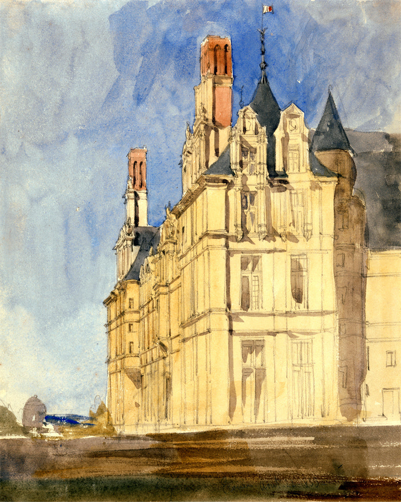 William Callow Print, Chateau d’Ecouen (1833) as an unframed print