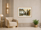 William Callow Print, Evereux, France (1855) displayed in an Art Deco interior