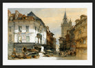William Callow Print, Evereux, France (1855) in a black frame