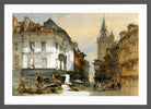 William Callow Print, Evereux, France (1855) in a dark grey frame