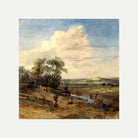 William Callow Print, Landscape after Wynants (in the Louvre) with an off-white border for rolled canvas